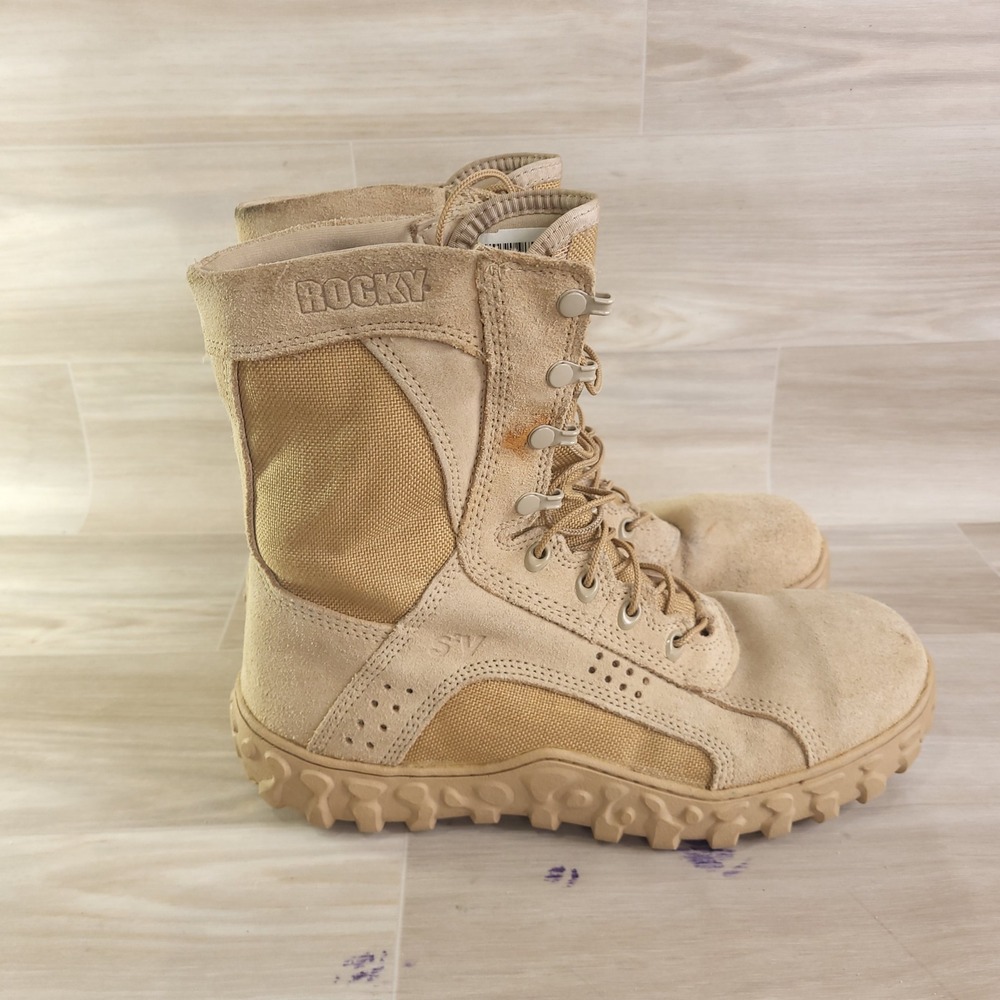 Rocky S2V Special Ops Tactical Military Boots Size 11 M Desert Tan Suede Vibram